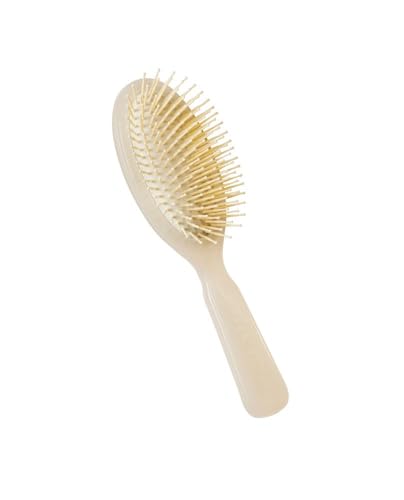 Acca Kappa Oval Eye Collection Beige Haarbürste für Frauen mit Feinem, Mittellangem, Langem oder Empfindlichem Haar