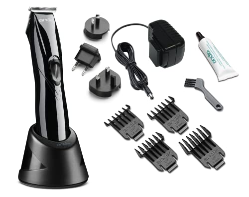 Andis – D-8, Slim-Line Pro Li Kabel/Akku-Trimmer mit wiederaufladbarem T-Blatt – für Männer/Frauen/Kinder mit T-Blade aus Karbonstahl, ohne Schnitte, geringe Reizung und Lithium-Akku – Schwarz