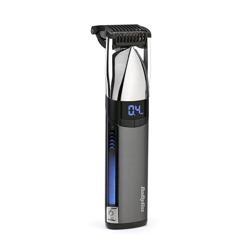 BaByliss Super-X Metal Stubble Trimmer, beweglicher Schneidekopf, Japanischer Stahl, Gründlich und Sanft, für kurze Bärte und Stoppeln, S996E