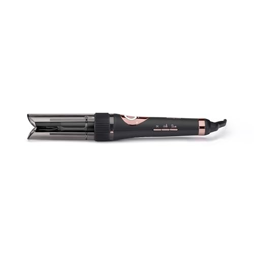 BaByliss Curl Secret Lite - Automatischer Lockenstab, einfaches und schnelles Haarstyling, 5 Heizstufen bis zu 210°C – Schwarz & Roségold, C1031E