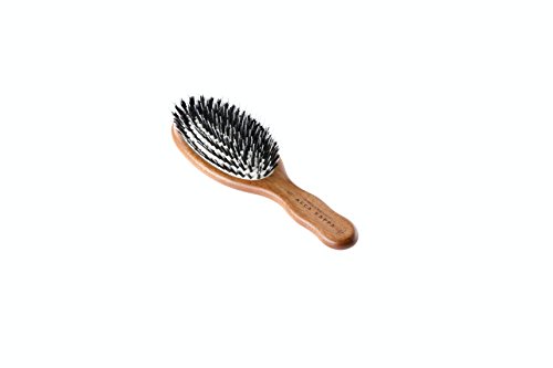 Acca Kappa Pneumatische Kobit-Holzbürste, oval, Wildschweinborsten und Nylon-Monofilament, Reisegröße