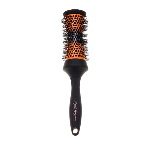 Denman (Medium) Thermo Ceramic Hourglass Hot Curl Brush - Hair Curling Brush for Blow-Drying, Straightening, Defined Curls, Volume & Root-Lift - Orange & Black, (DHH3EORG)