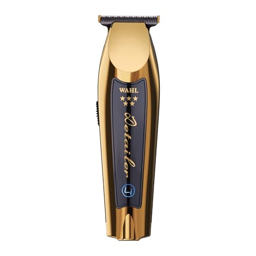 Wahl Gold Cordless Detailer Li - Mit extra breiter T-Klinge für Kantenbearbeitung und Detailarbeit - Schneidet mehr Haare schneller, Gesichtshaar-Design